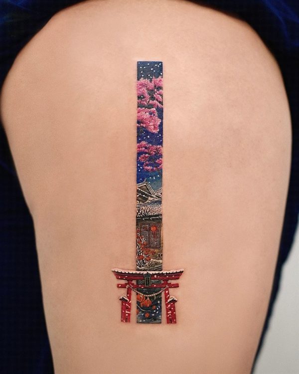 Vertical Tattoos That Illustrate The Beauty Of Asian Culture