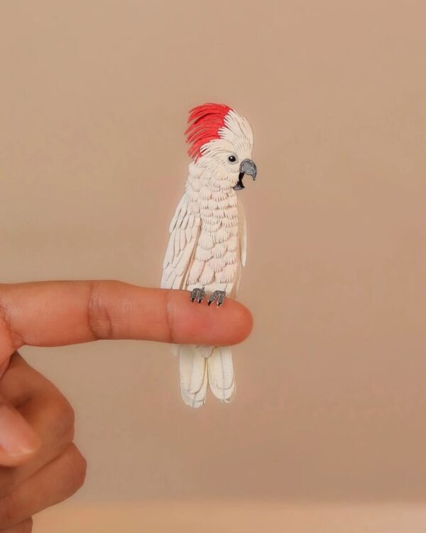 Beautiful Paper Parrot Sculptures