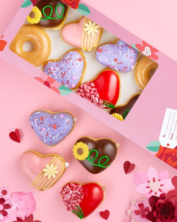 Krispy Kreme Unveils Heart-shaped Donuts for Valentine's Day