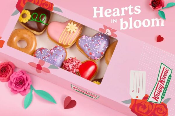 Krispy Kreme Unveils Heart-shaped Donuts for Valentine's Day