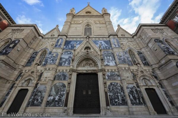 JR Transforms Naples Cathedral with 600 Portraits