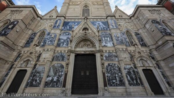 JR Transforms Naples Cathedral with 600 Portraits