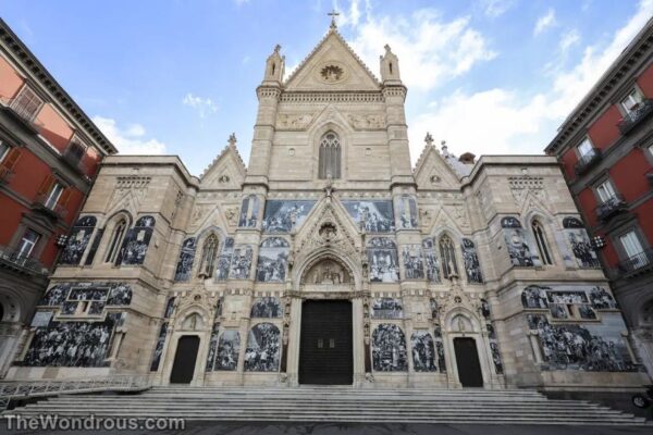 JR Transforms Naples Cathedral with 600 Portraits