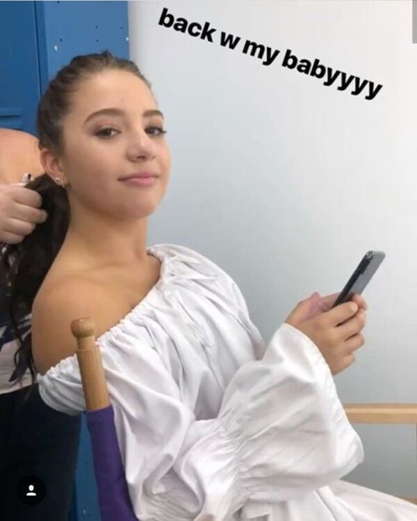 Mackenzie Ziegler in transparent dress