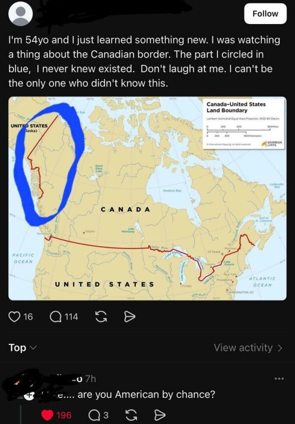 I Never Knew (The Canada-Us Border) Existed